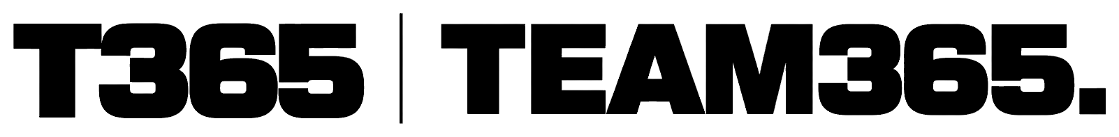 T365 and TEAM365. wordmark lockup in black
